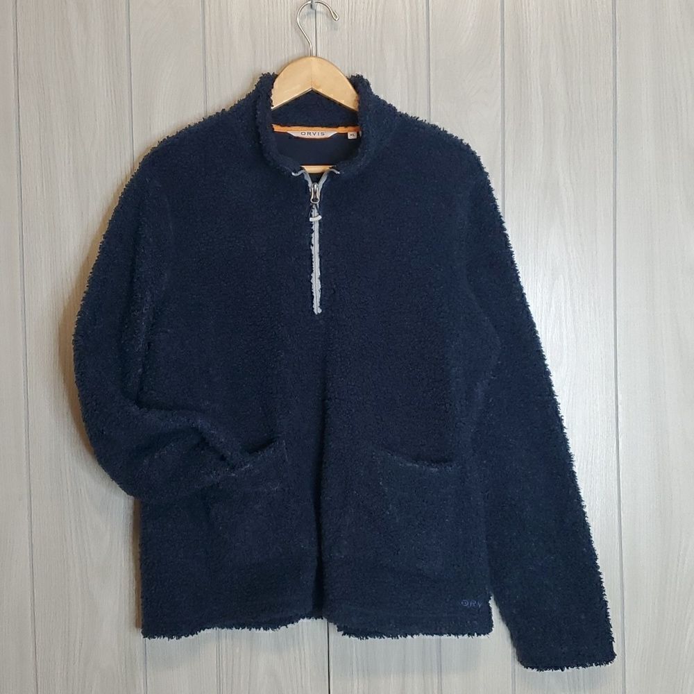 Orvis Midnight Blue Women's Half-Zip Sweater